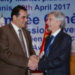 Handover - Mr. Harrabi (newly-elected President of Med-TSO) and Mr. Baptista (Vicepresident of Med-TSO and acting President until the election)