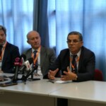 Press Conference - Rabah Touileb addressing the journalists