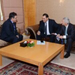 From left to right, Med-TSO Vicepresident Mr. Al Daradkah (NEPCO), Mr. Harrabi (STEG) and Med-TSO acting President Mr. Baptista (REN) before the Executive Board