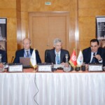 During the Executive Board meeting: from left to right, Mr. Ruffino (Med-TSO), Med-TSO Secretary General Mr. Ferrante, Med-TSO acting President Mr. Baptista (REN) and STEG CEO Mr. Harrabi